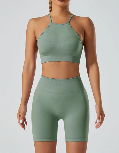 Women’s Shockproof Fitness Sports Bra – Push-Up Crop Top for Gym, Yoga & Workout