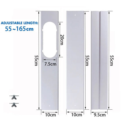 Portable Adjustable Window Kit - Sliding Plate Adapter for Air Conditioner Exhaust Hose & Vent Connector Accessories