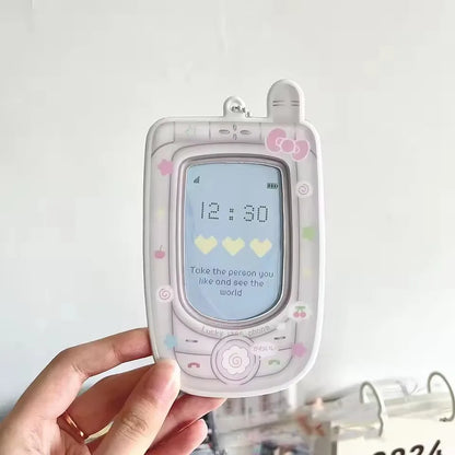 Cartoon Camera Photocard Holder - 3 Inch Idol Photo Storage Binder Case with Keychain for Collectors & Fans