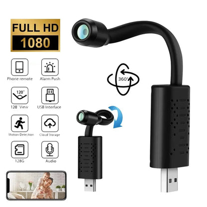 1080P Mini USB WiFi Camera - Motion Detection Smart Surveillance & Security Monitoring Camera