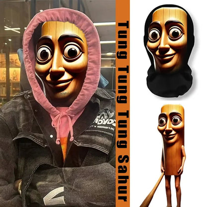 TungTungTung Sahur 3D Printed Full Face Mask - Mesh Cosplay Prop Funny Party Costume Accessory
