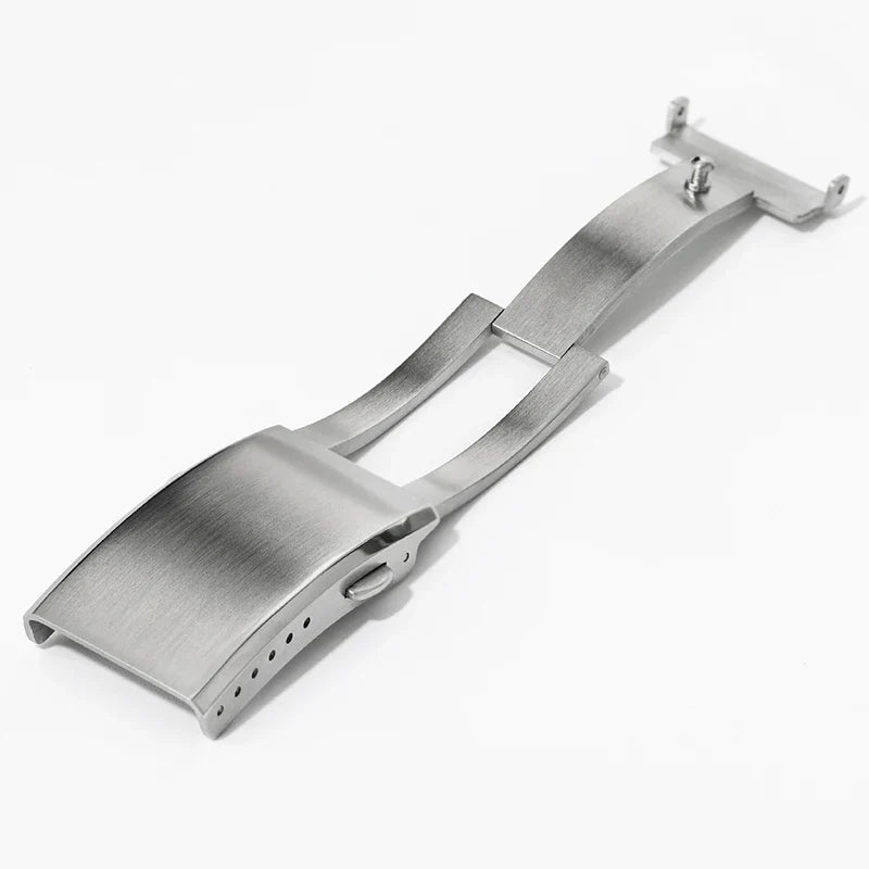 Watchdives Stainless Steel Watch Clasp – 16mm/18mm/20mm/22mm Folding Safety Milled Deployant Replacement Buckle