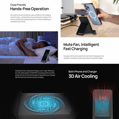 Ulefone WCS01 Wireless Charging Stand - 50W Air Cooled Fast Charger for Ulefone Armor 23 Ultra Smartphone