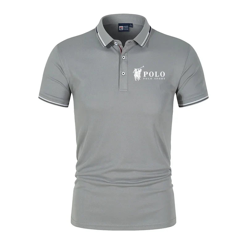 Men's Premium Quick Dry Polo Shirt - Breathable Summer Casual Business Short Sleeve Polo