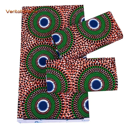 African Ankara Wax Print Fabric - 100% Cotton Real Wax African Patchwork Material for Dresses A-29