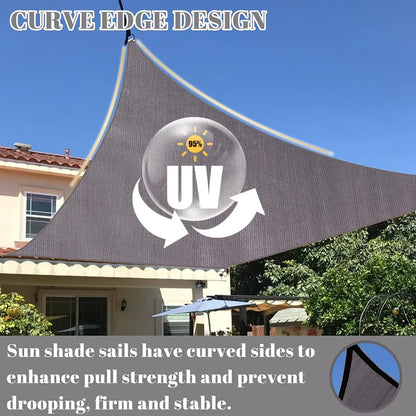 Waterproof Sun Shade Sail Canopy - UV Block Outdoor Patio Garden Backyard Awning Privacy Shelter