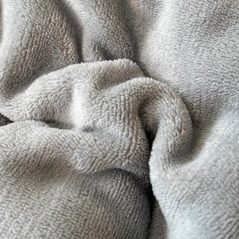 Thick Milk Fleece Winter Blanket – Warm Artificial Lamb Cashmere Weighted Comforter for Bed