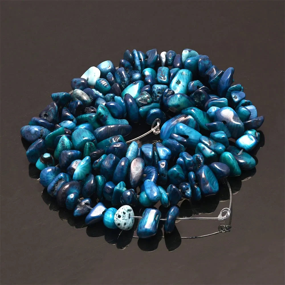 16 Inch Natural Stone Chip Beads - 5-8mm Irregular Crystal Agate Gravel Beads for DIY Bracelets & Jewelry Making