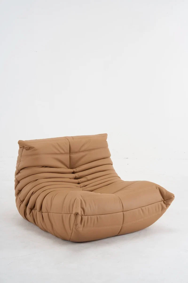 Caterpillar Togo Single Sofa – Tatami-Style Leisure Chair for Living Room or Bedroom, Reading & Relaxing Seat