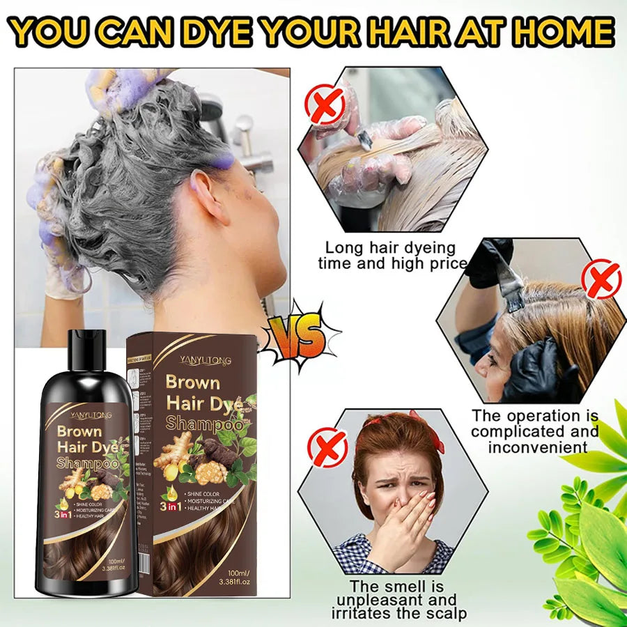 3-in-1 Turmeric Color-Treated Shampoo - Plant-Based Nourishing Formula for Gentle Hair Care and Color Protection