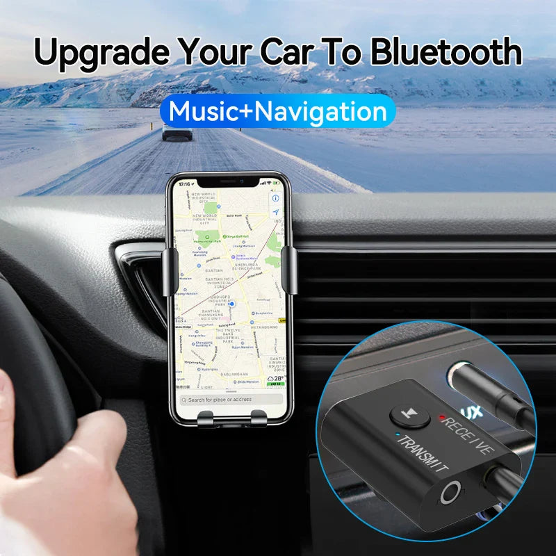 Bluetooth 5.0 Audio Transmitter Receiver – 3.5mm AUX, RCA, USB Stereo Wireless Adapter for TV, Car, Speaker & Headphones