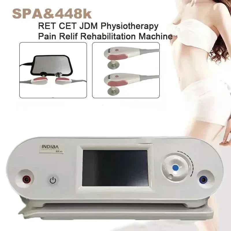 INDIBA 448kHz Body Slimming Machine – Home Weight Loss, RET CET Radiofrequency, TENS Tecar Therapy Physiotherapy