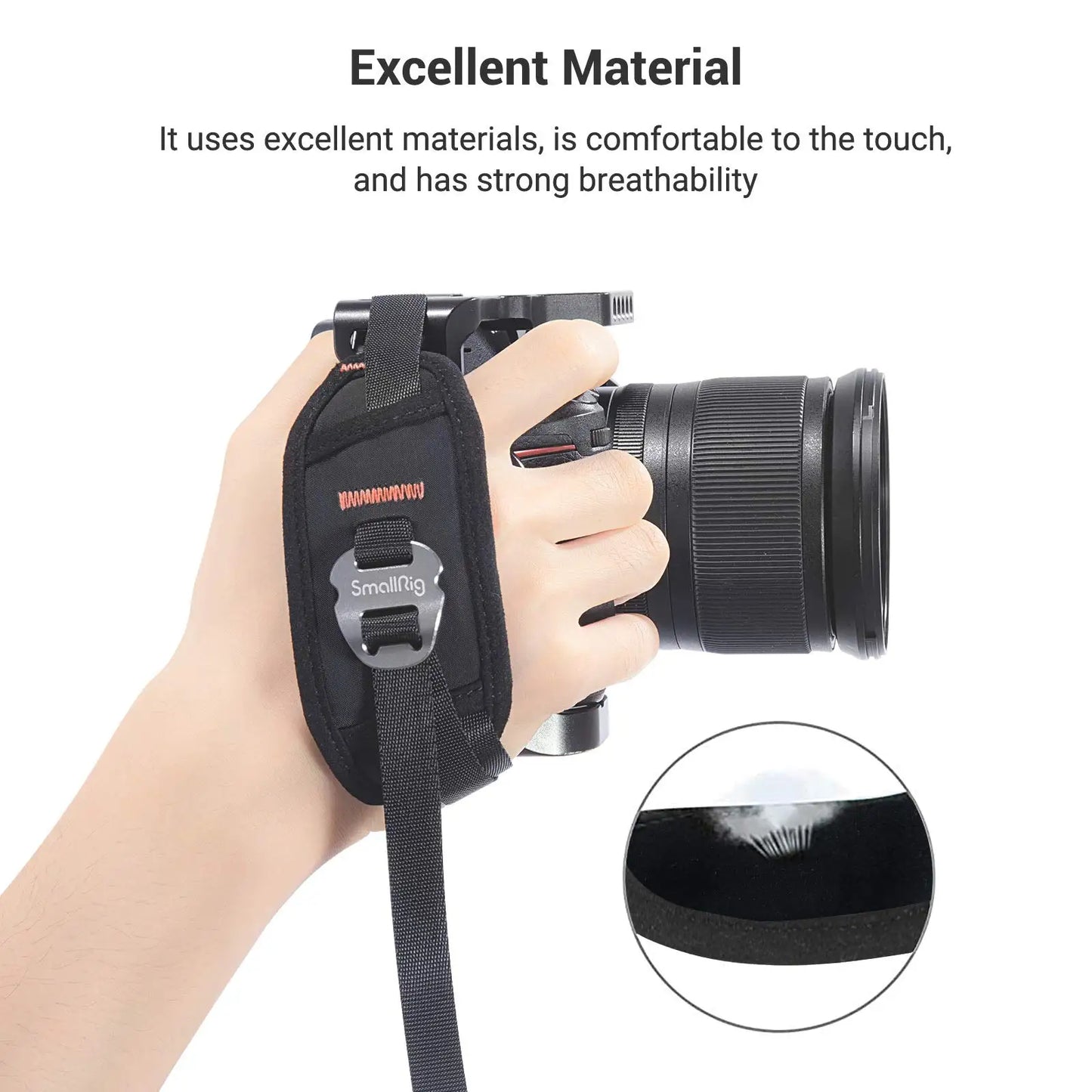 SmallRig DSLR Camera Hand Strap - Adjustable Secure Grip Support for Camera Cage Rig 2456