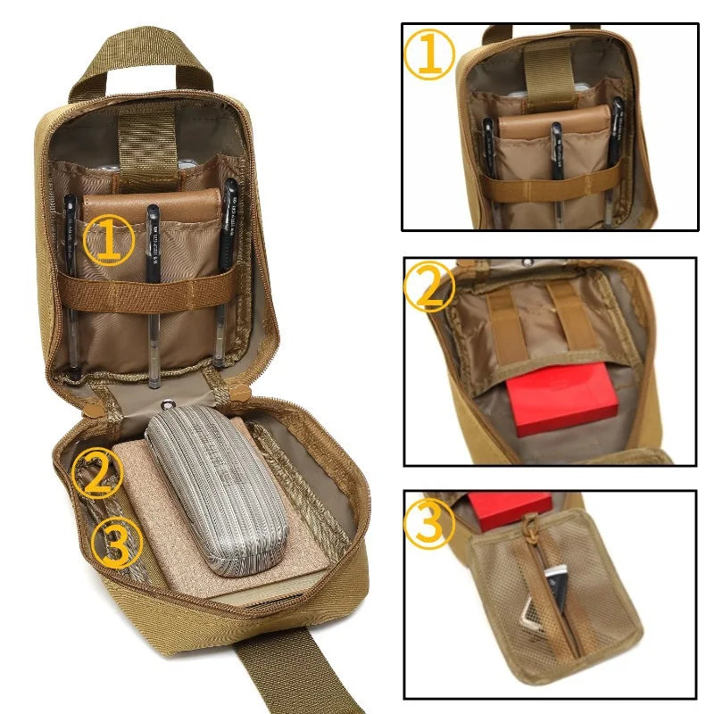 MOLLE IFAK Waist Pouch - Hunting EDC Survival Medical Bag for Outdoor Camping Hiking and Emergency Gear