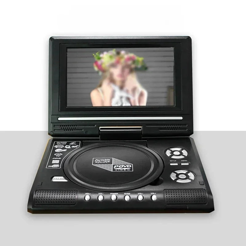 7.8 Inch Portable DVD CD Player - Rotatable Screen Desktop Media Player with Remote Control for Travel