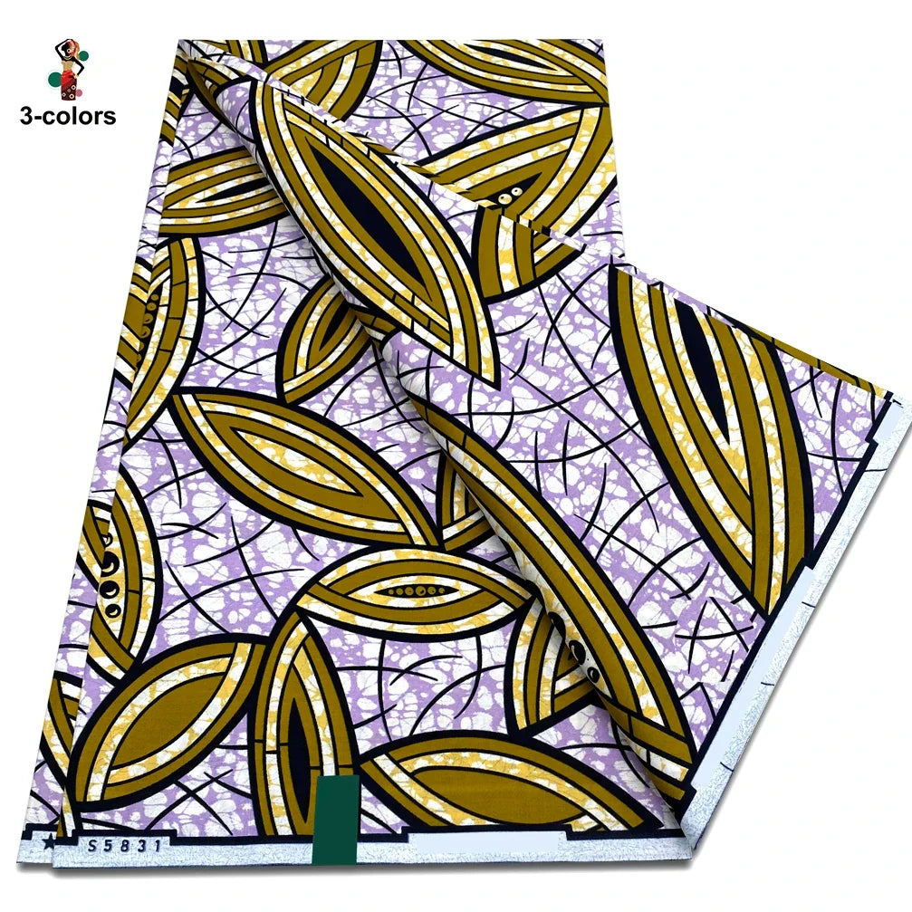 2026 Original African Wax Print Fabric - 100% Cotton Nigerian Ankara Batik Soft Pagne Material