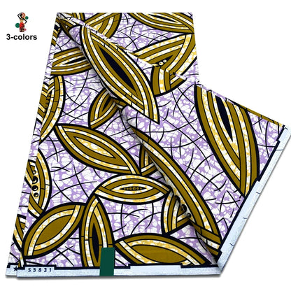 2026 Original African Wax Print Fabric - 100% Cotton Nigerian Ankara Batik Soft Pagne Material