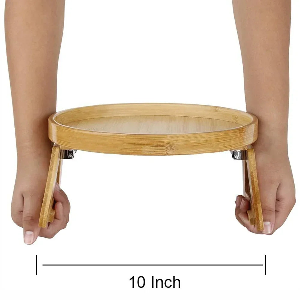 Portable Sofa Arm Tray – Clip-on Couch Armrest Table for Snacks, Drinks, and Remote Control