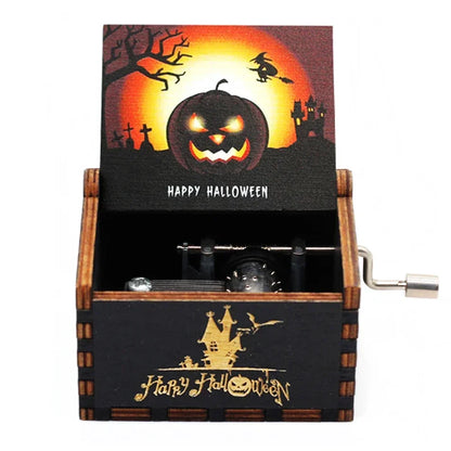 Wooden Hand Crank Jurassic Park Music Box – Classic Theme Melody Gift for Kids & Collectors