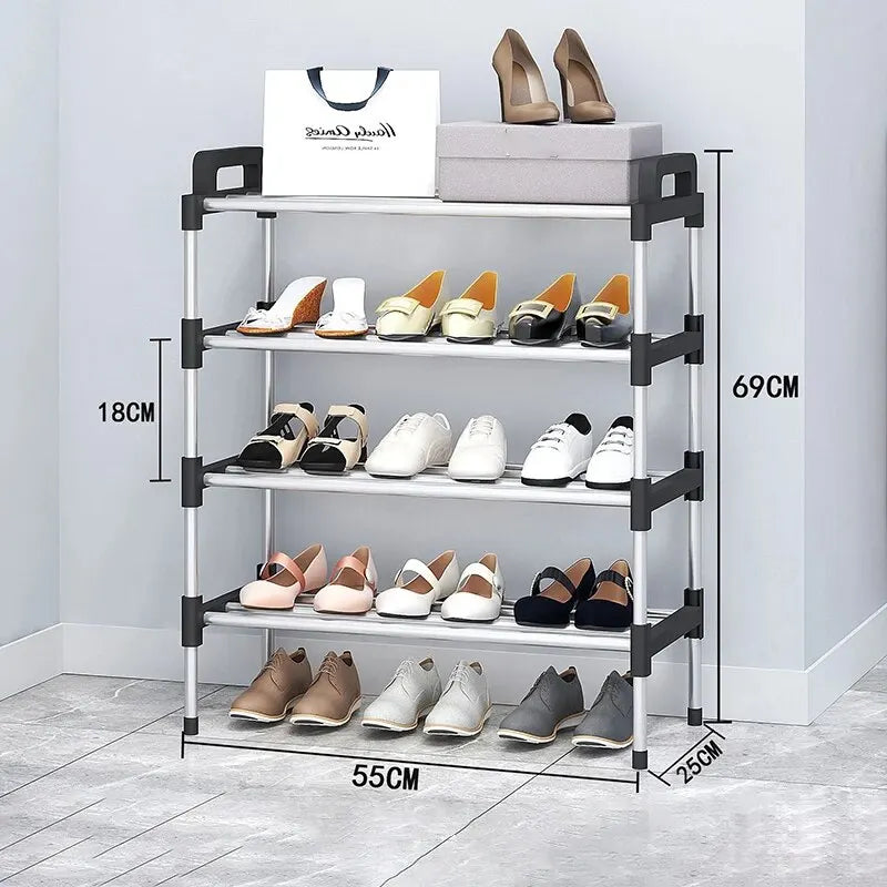 Multi Layer Shoe Rack - 3-7 Tier Dustproof Space Saving Storage Cabinet for Entryway & Home Shoe Organization