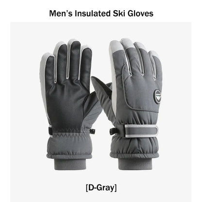 Men’s Waterproof Winter Ski Gloves – Thermal Touchscreen Cold Weather Gloves for Skiing, Cycling & Outdoor Sports