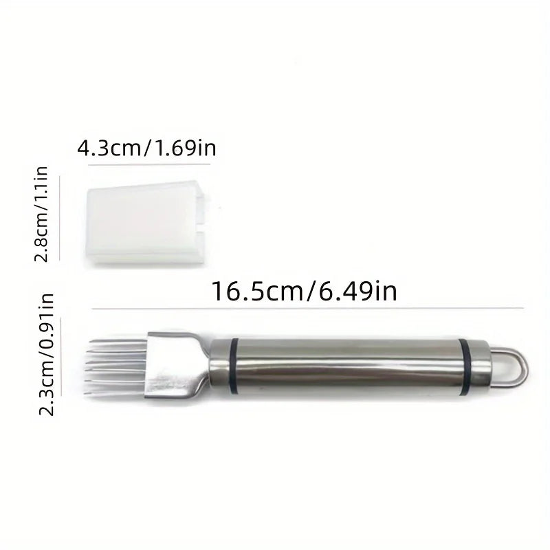 Stainless Steel Vegetable & Garlic Cutter – Portable Kitchen Tool for Shredding, Chopping, and Slicing Green Onions