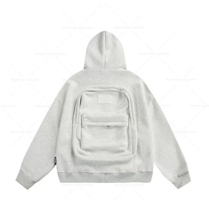 Y2K 3D Backpack Hoodie – Retro Punk Loose Streetwear Jacket for Men