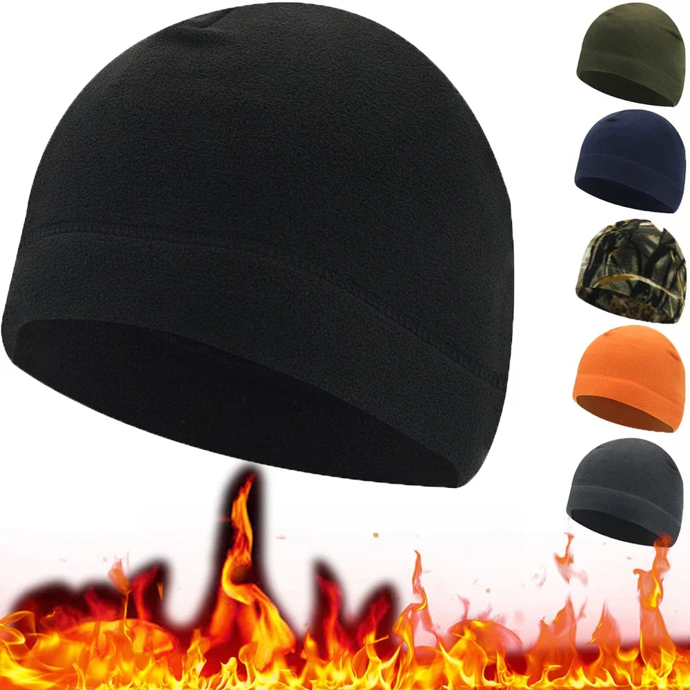 Winter Thermal Fleece Hat - Windproof Outdoor Beanie for Men & Women Cycling Skiing