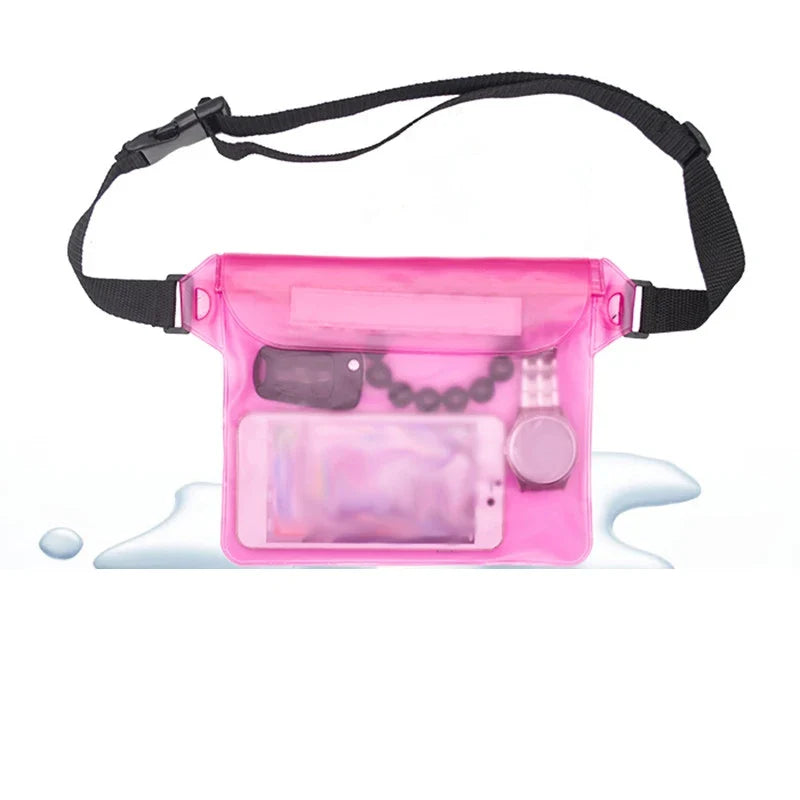 Waterproof Swimming Waist Bag - Sealed Dry Phone Case for Diving, Skiing, Boating, Beach & Water Sports