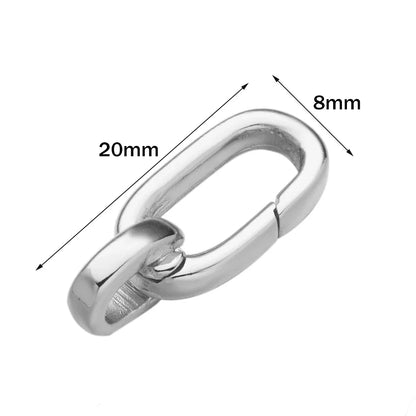 2PCS Gold Filled Oval Clasp - 14K/18K Spring Connector Carabiner for DIY Jewelry Necklace & Bracelet Making