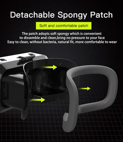 VR Glasses Virtual Reality Headset – 3D Lenses Smart Goggles for Smartphones, Mobile Game Accessory