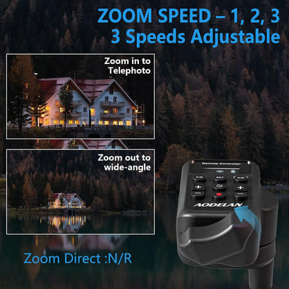 AODELAN ZC-3 Wireless Camera Remote Controller - LANC 2.5mm Zoom Focus Iris & Recording Control for Sony Canon Camcorders