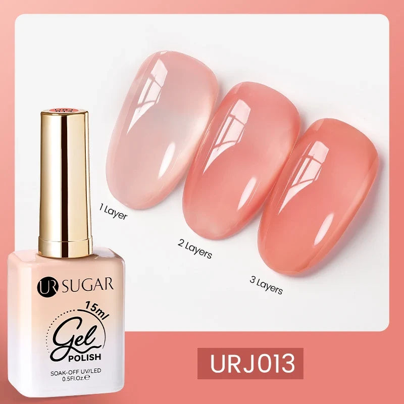 UR SUGAR Champagne Gold Silver Reflective Glitter Gel Nail Polish 15ml - Semi-Permanent Soak Off UV Manicure Art Varnish