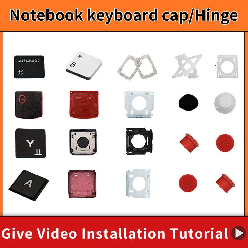 Laptop Keyboard Keycap & Hinge Replacement - Compatible Repair Parts for ASUS Acer HP Dell Lenovo Xiaomi Huawei Samsung MSI LG Apple Sony Hasee