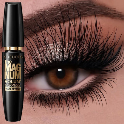 5D Black Waterproof Mascara - Lengthening Silk Fiber Eyelash Extension Makeup Tool for Women & Gifts