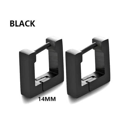 Stainless Steel Triangle Earrings - Unisex Punk Rock Geometric Push-Back Jewelry for Men & Women