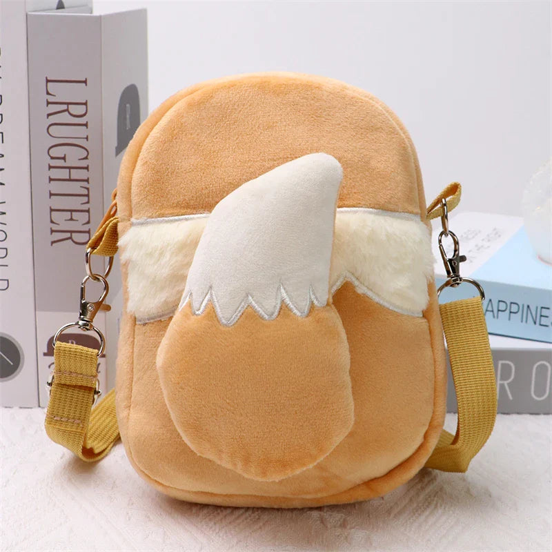 New Pokémon Plush Bag — Pikachu, Mimikyu, Gengar, Lucario, Rowlet, Eevee, Snorlax Soft Stuffed Toy Shoulder Backpack