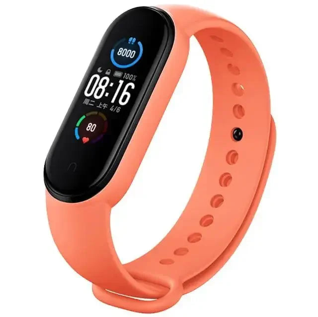 Silicone Watch Strap for Xiaomi Mi Band - Adjustable Replacement Wristband for Mi Band 3 4 5 6 7 Smartwatch