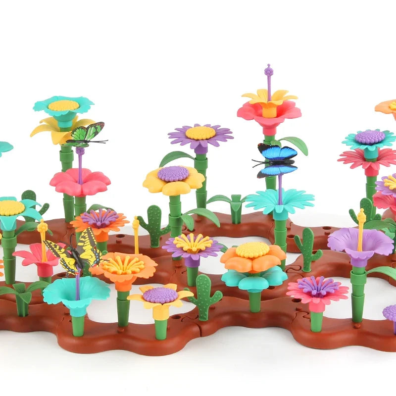 STEM Flower Garden Building Toy - Creative Educational Construction Set for Kids Ages 3-7