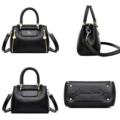 Women’s Designer Soft Leather Crossbody Bag – High-Quality Fashion Shoulder Messenger Purse for Ladies