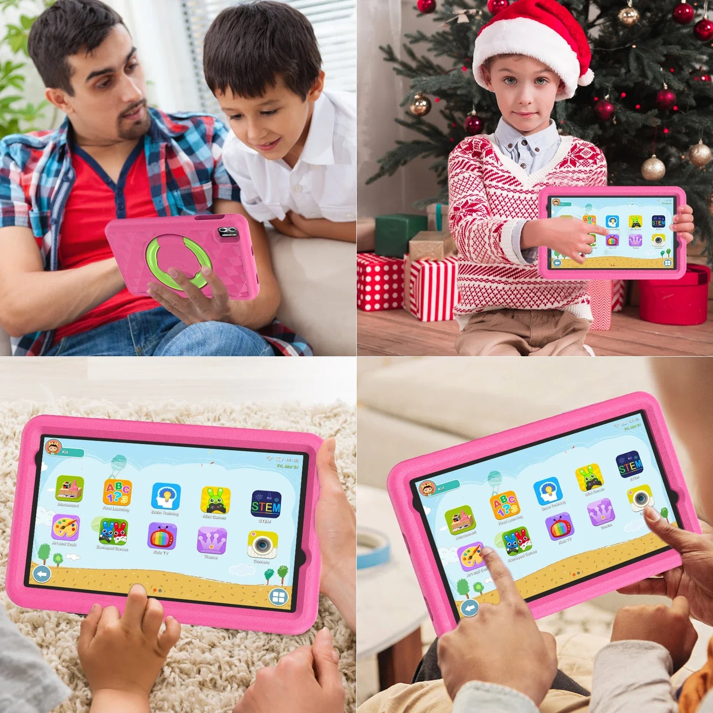 VASOUN Kids Tablet 8 Inch – Android 13, Quad-Core, 8GB RAM (4+4 Expand), 64GB ROM, 5000mAh, Dual Camera, WiFi, Parental Control