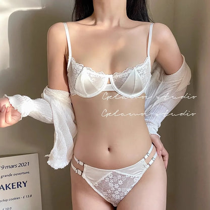 Sexy Lace Half Cup Bra - Ultra-Thin Women’s Push Up Lingerie for Lift, Support & Elegant Style