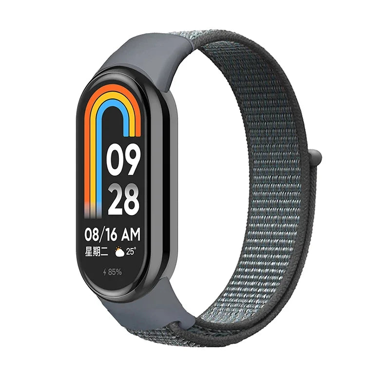 Nylon Sport Loop Strap for Xiaomi Mi Band 9 8 NFC – Replacement Wristband for Mi Band 7 6 5 4 3