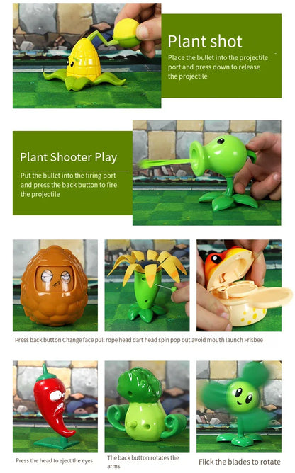 Plants vs Zombies 2 Giant Zombie Toy Set – Ice Pea & Jetpack Zombie Silicone Figures for Boys Gift