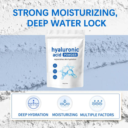 100g Hyaluronic Acid Face Mask Powder – Hydrating, Smoothing & Brightening, Nourishing, Anti-Wrinkle Skin Barrier Repair with Spoon