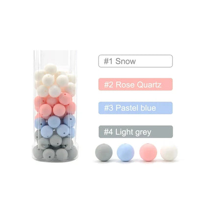 LOFCA Silicone Round Beads 20pcs - 9/12/15mm DIY Jewelry Making Beads for Bracelets, Keychains & Necklaces