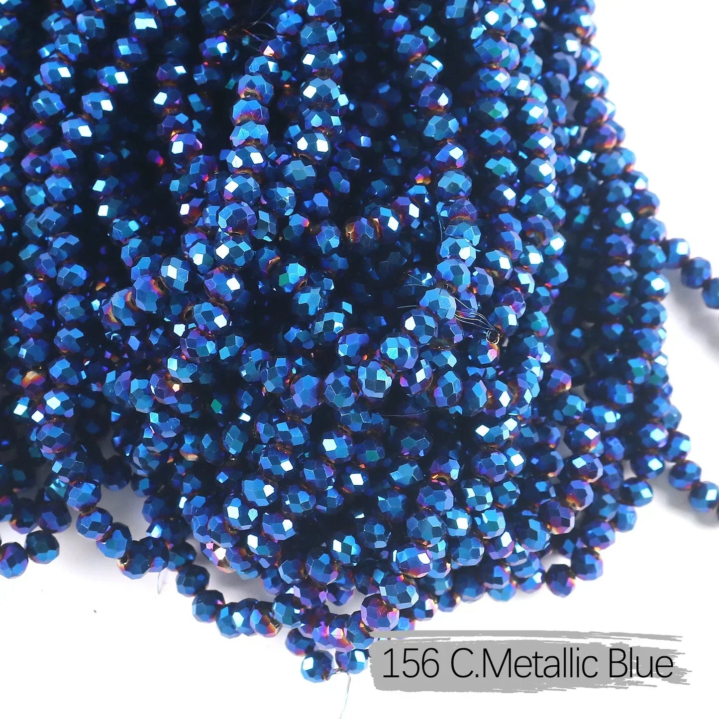 Austria Crystal Rondelle Beads - 2mm/4mm/6mm/8mm Faceted Glass Spacer Beads for DIY Jewelry & Bracelet Making