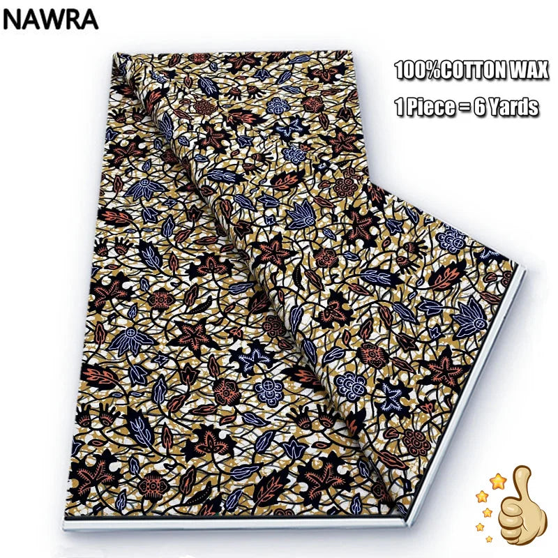 100% Cotton African Wax Print Fabric - High Quality Original Real Wax Ankara Batik Pagne Nigeria Style Sewing Fabric