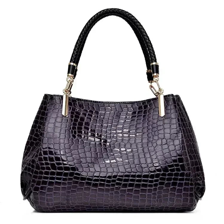 Luxury Women’s Leather Casual Tote Bag – High Quality Large Shoulder & Crossbody Handbag