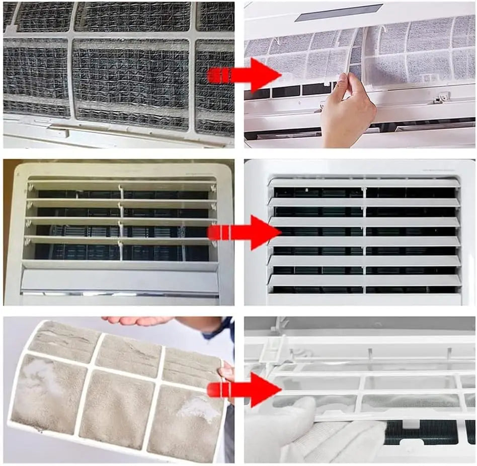 15-Piece Air Conditioner Cleaning Kit — Waterproof Dust Cover & Cleaning Tools, 118cm Protective Bag for AC Maintenance